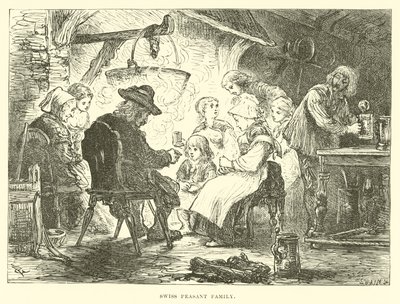 Swiss Peasant Family by English School