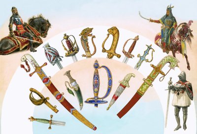 Swords and daggers by English School