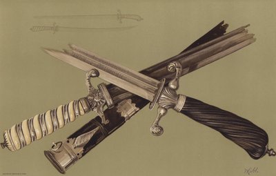 Swords of General Wolf and Captain Cook by English School