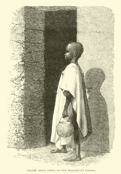 Talibe child going to the Marabouts School by English School