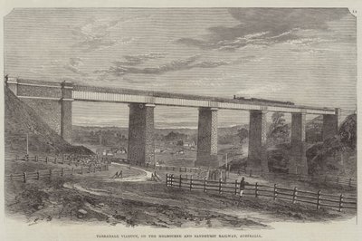 Tarradale Viaduct, on the Melbourne and Sandhurst Railway, Australia by English School