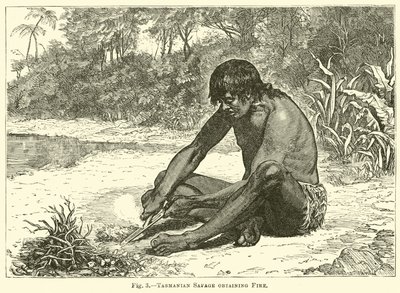 Tasmanian Savage obtaining Fire by English School