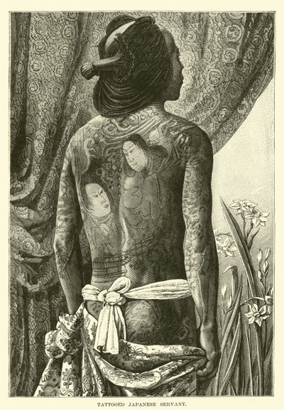Tattooed Japanese Servant by English School