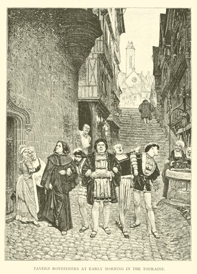 Tavern Roysterers at Early Morning in the Touraine by English School