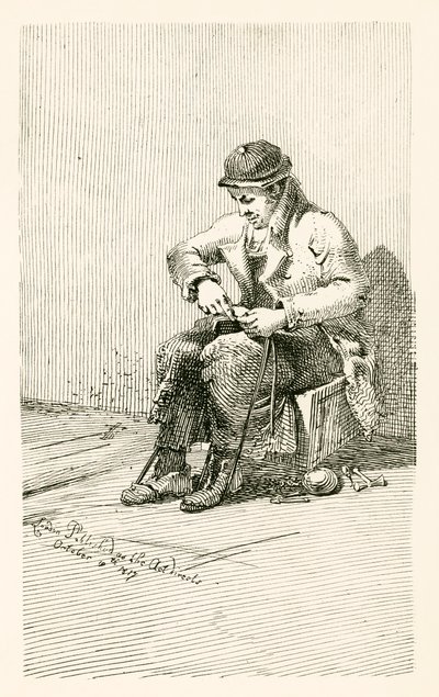 Taylor, a Blind Shoemaker by English School