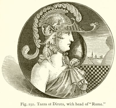 Tazza of Diruta, with Head of Rome by English School