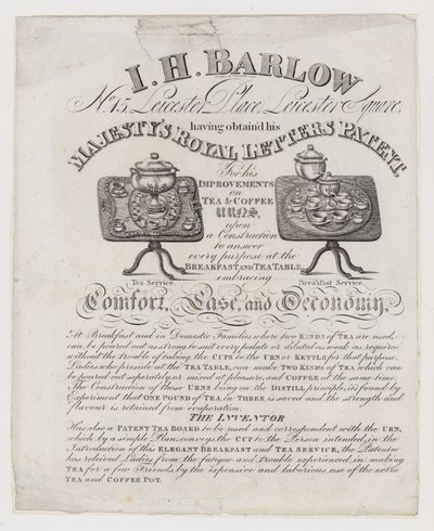 Tea Urn Makers, I H Barlow by English School