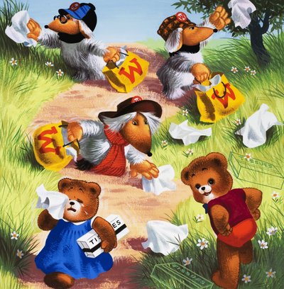 Teddy Bear (with hidden objects) by English School