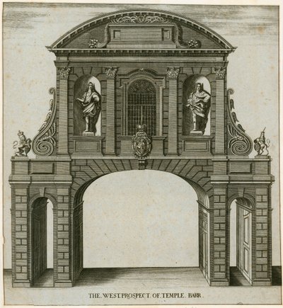 Temple Bar, London, The West Prospect by English School