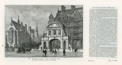 Temple Bar, London. The proper place by English School