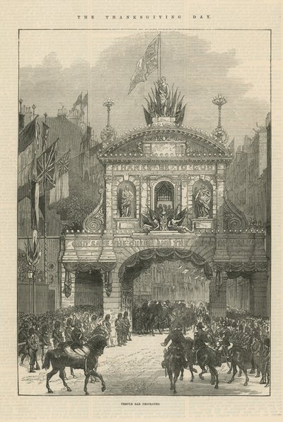 Temple Bar Decorated on Thanksgiving Day by English School