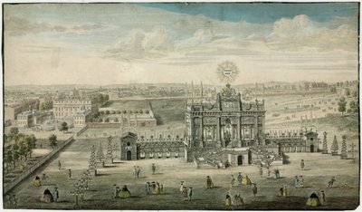 Temple in Honour of the Peace of Aix-la-Chapelle 1749 by English School