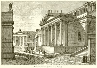 Temple of Concord (Restoration) by English School