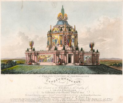 Temple of Concord Erected for the Peace of 1814 by English School