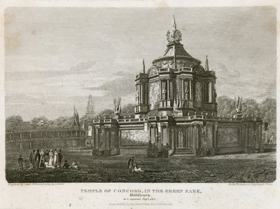 Temple of Concord Erected for the Peace of 1814 by English School