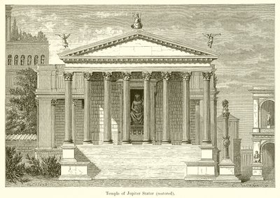 Temple of Jupiter Stator (Restored) by English School