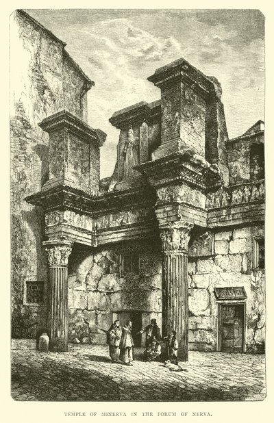 Temple of Minerva in the Forum of Nerva by English School