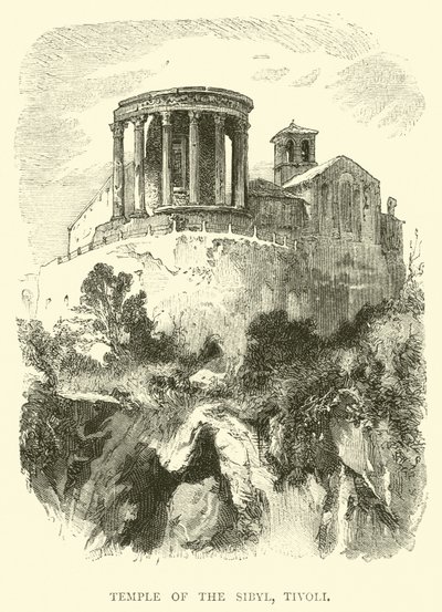 Temple of the Sibyl, Tivoli by English School