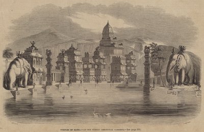 Temples of Elora, at the Surrey Zoological Gardens by English School