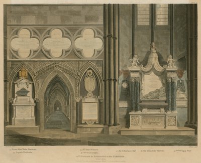 Tenth Window and Entrance to the Cloister, North Aisle, Westminster Abbey, London by English School