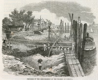 Thames Embankment at Chelsea by English School