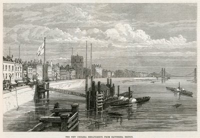 Thames Embankment at Chelsea by English School