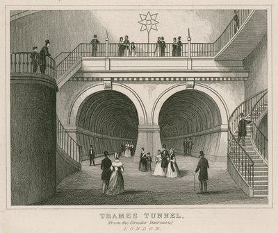 Thames Tunnel from the Circular Staircase by English School