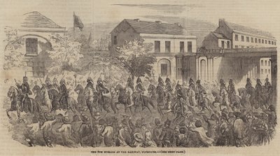 The 8th Hussars at the Railway, Plymouth by English School