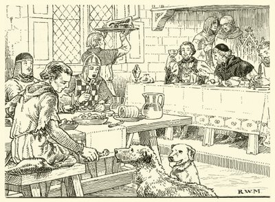 The Abbot Feasted Them in His Own House by English School
