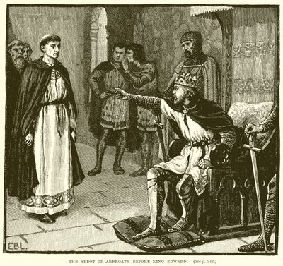 The Abbot of Arbroath Before King Edward by English School