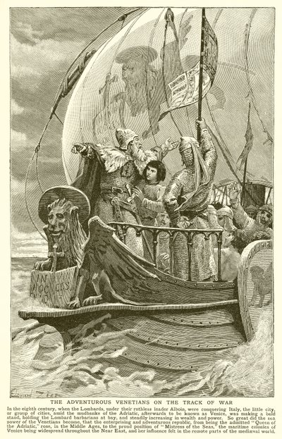 The Adventurous Venetians on the Track of War by English School