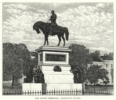 The Albert Memorial, Charlotte Square (engraving) by English School