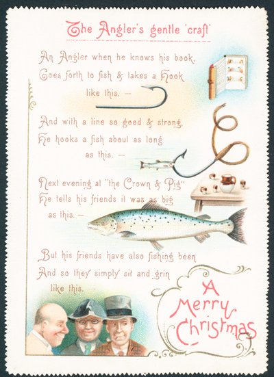 The Anglers gentle craft, Christmas Card by English School
