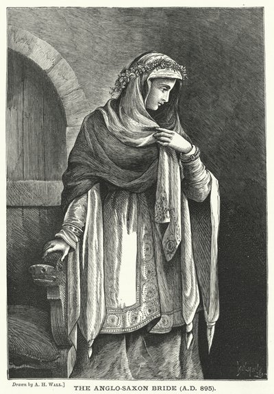 The Anglo-Saxon Bride, AD 895 by English School