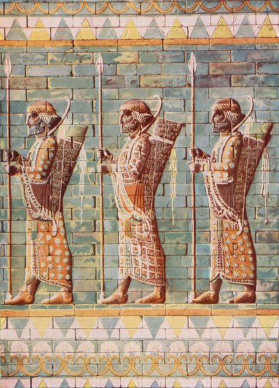 The Archers of King Darius: enamelled Tiles from Susa by English School