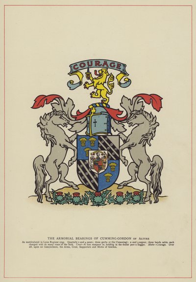 The Armorial Bearings of Cumming-Gordon of Altyre by English School