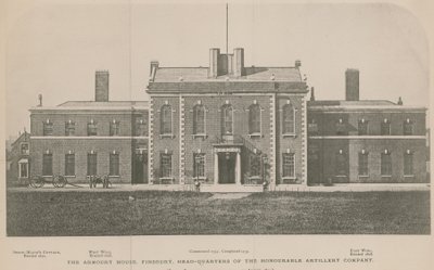 The Armoury House, Finsbury, Headquarters of the Honourable Artillery Company by English School