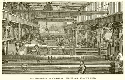 The Armstrong Gun Factory--Boring and Turning Shop by English School