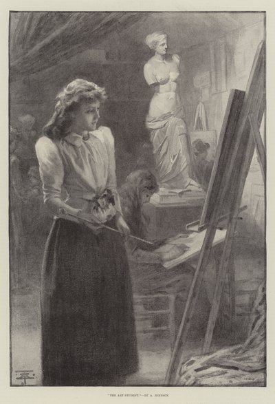 The Art Student by English School