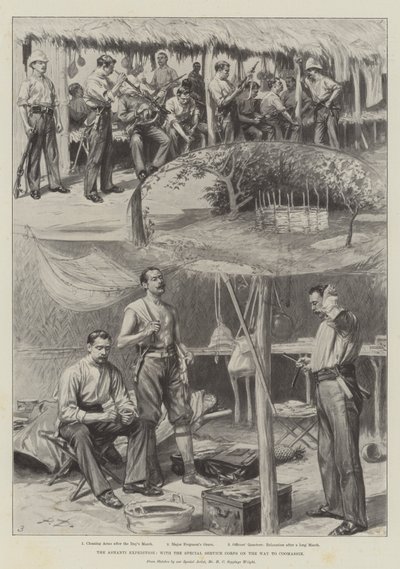 The Ashanti Expedition, with the Special Service Corps on the Way to Coomassie by English School