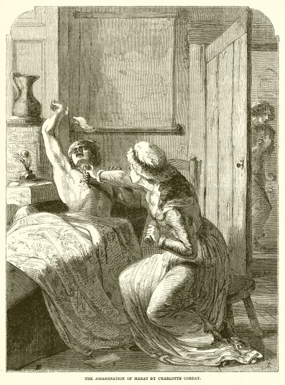 The Assassination of Marat by Charlotte Corday by English School