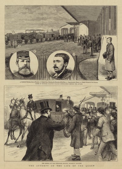 The Attempt on the Life of the Queen by English School