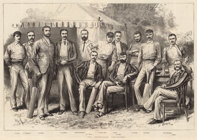 The Australian Cricketers by English School