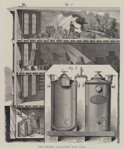 The Babcock Self-Acting Fire Tank by English School
