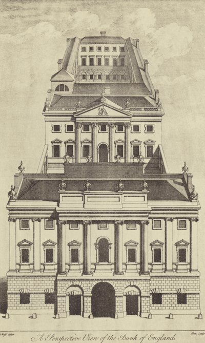 The Bank of England, 1739 by English School