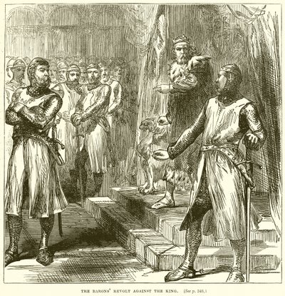 The Barons Revolt Against the King by English School