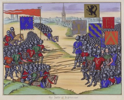 The Battle Of Rosebecque by English School