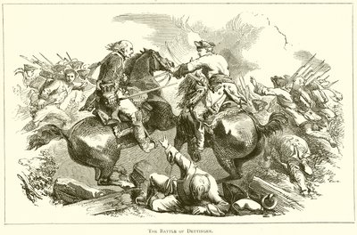 The Battle of Dettingen by English School