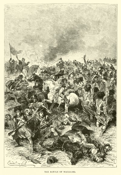 The Battle of Waterloo by English School