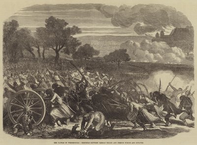 The Battle of Weissenburg, Struggle between German Troops and French Turcos and Zouaves by English School
